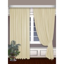 Set of curtains, size 150x260 cm, 2 pcs, milk color