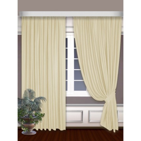 Set of curtains, size 150x260 cm, 2 pcs, milk color