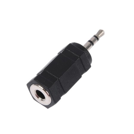 Rexant adapter, 2.5 mm (m) - 3.5 mm (F), stereo, plastic, black