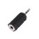 Rexant adapter, 2.5 mm (m) - 3.5 mm (F), stereo, plastic, black