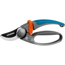 Секатор плоскостной, 8.2" (21 см), с двухкомпонентными эргономичными ручками, GRINDA