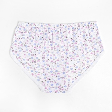 Cowards female slips, white color/flower mix, size 50-2