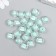 Plastic beads "Ball ribbed - inner color green" set 20 g 1.2x1.1 cm