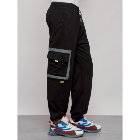 Sports male trousers, size 52, black color-6