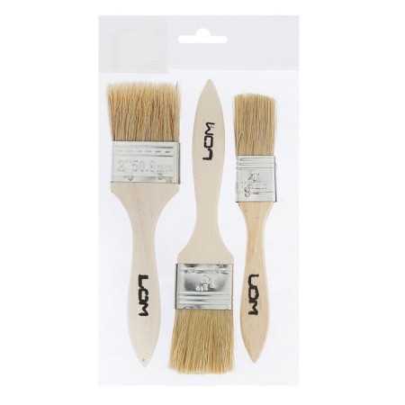 Set of brushes scrap, natural bristles, wooden handle, 1-1.5-2 ", 25, 38, 50 mm-2