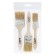 Set of brushes scrap, natural bristles, wooden handle, 1-1.5-2 ", 25, 38, 50 mm