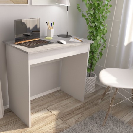 Computer table with a box, 800 × 450 × 750 mm, white color / atelier light