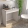Computer table with a box, 800 × 450 × 750 mm, white color / atelier light