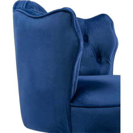 Computer chair Helen metal/velor, black/blue 61x61x83 cm-6
