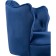 Computer chair Helen metal/velor, black/blue 61x61x83 cm