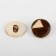 A set of buttons on the leg, d = 25 mm, 5 pcs, brown/cream/gold color