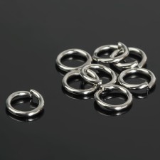 Connective ring, 1.6 × 10 mm (set 50 g, ± 130 pcs.) SM-1009, silver color