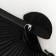 Fan bamboo, textiles h = 21 cm "Butterflies in the grass" black and white, with a brush