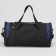 Sports bag with lightning, 3 outer pockets, long belt, black/blue color