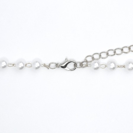 Pearl pearl "heart" maxi color silver, 40cm-4