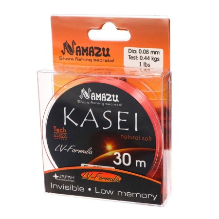 Namazu Kasei fishing line, diameter 0.08 mm, test 0.44 kg, 30 m, red