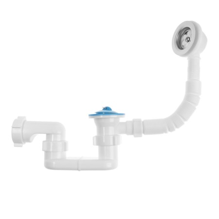 Siphon for the bathtub "Ani Plast" Varangian C6050, flat, 1 1/2 "x 40, with release and overflow-1