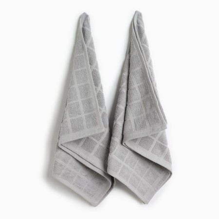 Set of towels Ethel "Grey Cell" 43x66cm - 2 pcs, col. Gray, hl. 100%