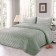 A set with a blanket "Iolanta": size 240x260 cm, 50x70 cm - 2 pcs, green color