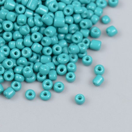 Glass beads 6/0 "green-blue" bright 450 g