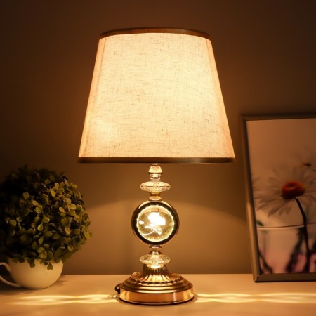 Board lamp with backlight "Rundy" E27 40W gold 24x24x41 cm-1