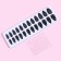 Falbled nails, 24 pcs, with adhesive plates, the shape of the almonds, matte/glossy, black color