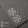 Earrings Metal "Pentagram" Inverted, silver color