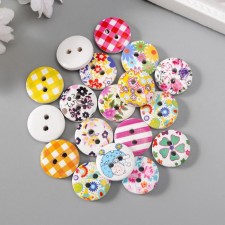 Buttons decorative wood 