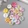 Buttons decorative wood "colored" weight 8 g