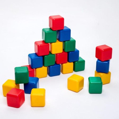 A set of colored cubes, 25 pieces, 12 × 12 cm-4