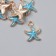Decor for creativity metal, enamel "Sea star" Blue 1.5x2 cm