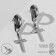 Earrings Metal "Crosses" Volumetric Line, Color Silver