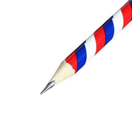 Pencil black -granographic Devente Tricolor, HB, D = 2 mm, round, sharpened, with an eraser, in a plastic tube-2