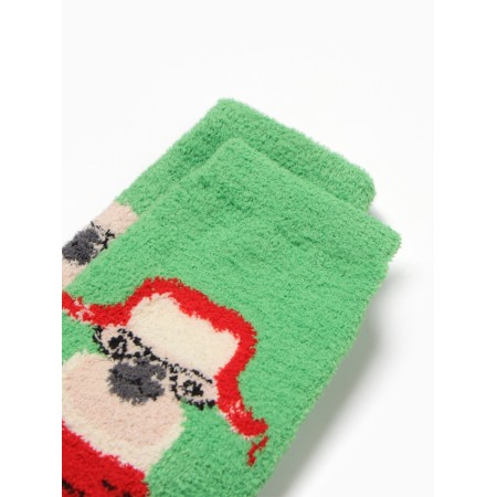Women's terry socks "Lama" NZHMP2201-02-03, green color, rr 36-40-1