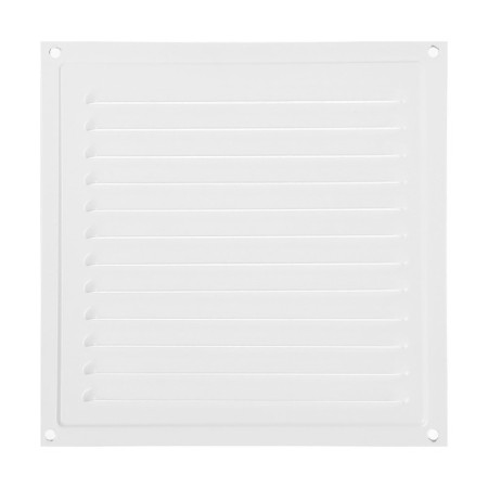 Ventilation grate Zein Lux RM1919, 190 x 190 mm, with a grid, metal, white-3