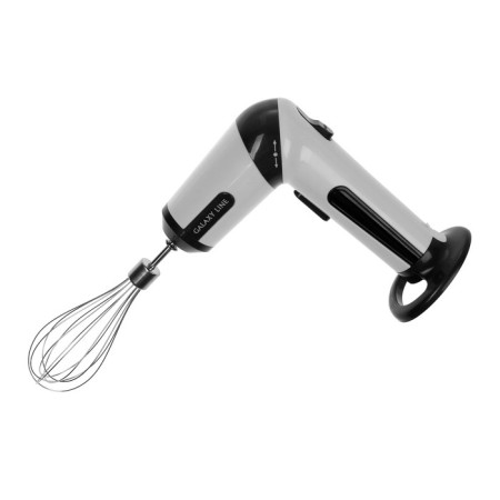 Mixer Galaxy Line GL 2227, manual, 20 watts, 3 nozzles, battery from the battery, white