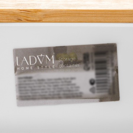 Storage container with lid LADOM "Naturel", 11 × 7.5 × 5 cm, white color-4