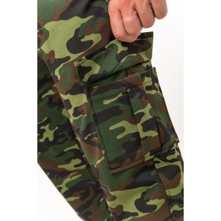 Male pants, size 48, green color, flora print-4