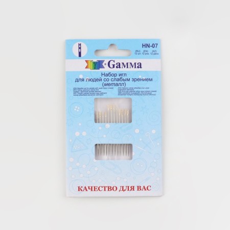 Sewing needles, with a golden ear, authentic, 12 pcs, HN-07-2