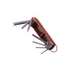 A set of keys of imbusal Harden 540610, HEX, CRV, 7 pcs., 1.5-8 mm, folding, satin