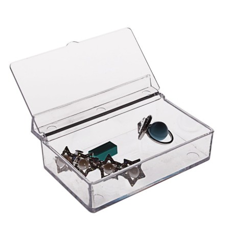 Box for storing little things, with a lid, 10 × 7 × 3.5, plexiglass, transparent color-3