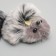 Mouse made of natural rabbit fur, 6 cm, mix of flowers