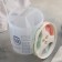 Plastic jar for bulk products, 3 compartments, 12.5 × 15.5 cm, color mix