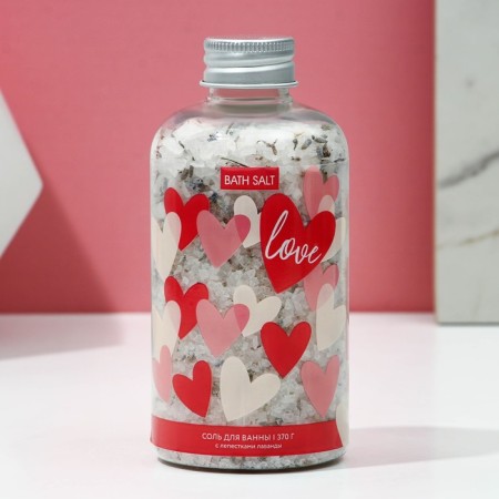Bath salt with Lavender Loveda petals, 370 g, pure happiness-2