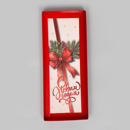 Box with a transparent lid for roll "Happy New Year", 30 x 12 x 12-4