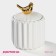 Ceramic Bank for bulk products of the Golden Wing, 900 ml, white color
