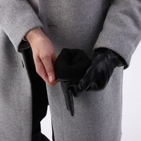 Gloves male, dimensionless, with insulation, black color-4