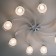 Ceiling chandelier Citilux "Christie" CL152180, 79x79x19 cm, 8x75W, E27, white color