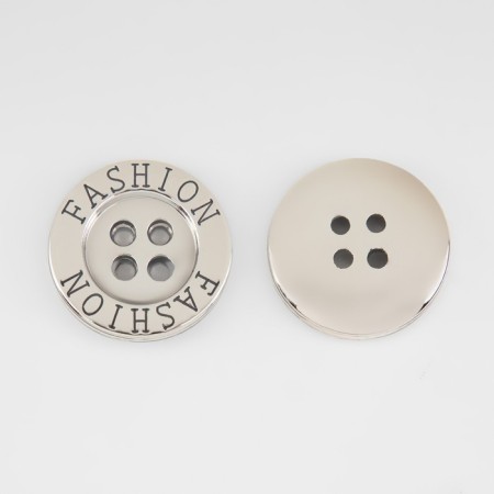 Button, 4 punctures, d = 18 mm, silver color-2