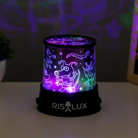 Night-designer "Alien" LED USB/from Black batteries 10.8x10.8x11.5 cm Risalux-4
